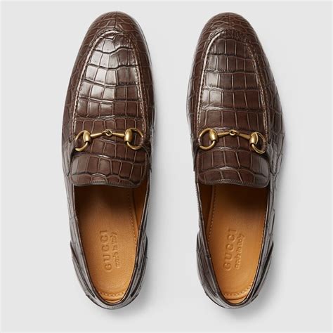 gucci jordaan crocodile loafer|gucci jordaan leather loafers women.